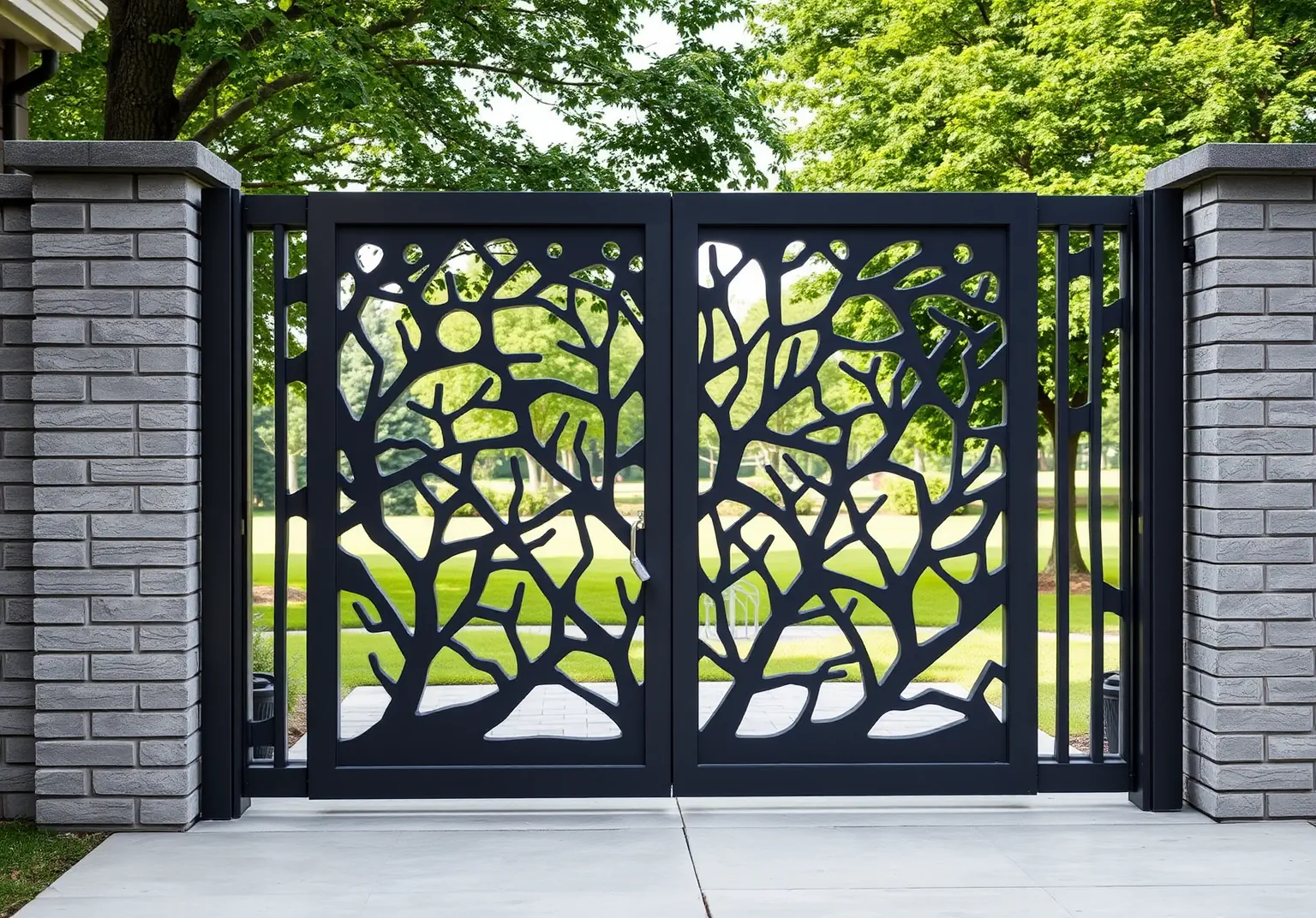 grand portillon entrée maison 